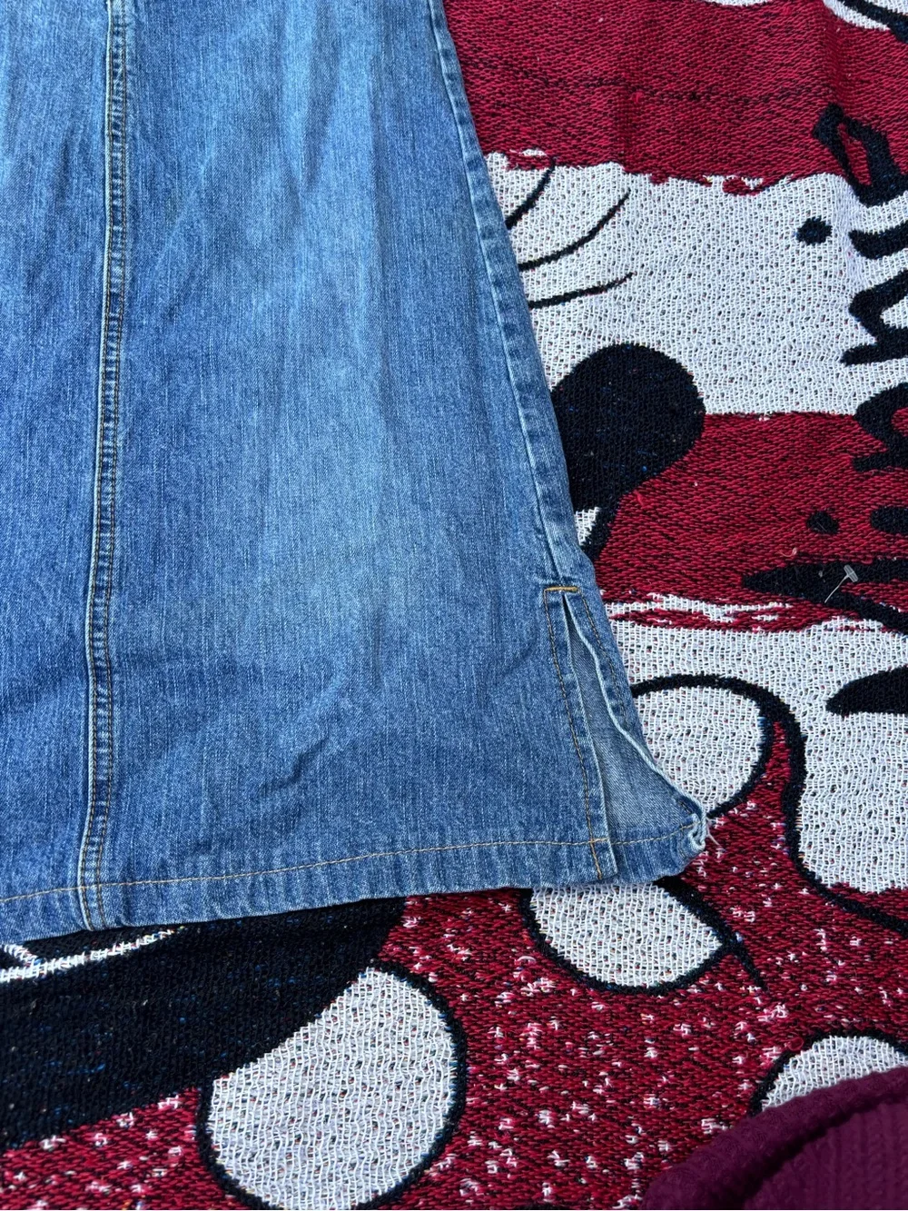 VINTAGE Y2K LIMITED TOO DENIM RHINESTONE WAIST ACCENT GIRLS SKIRT SIZE 8